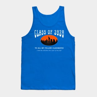 Class of 2020 - Blue, Orange and White Colors Tank Top